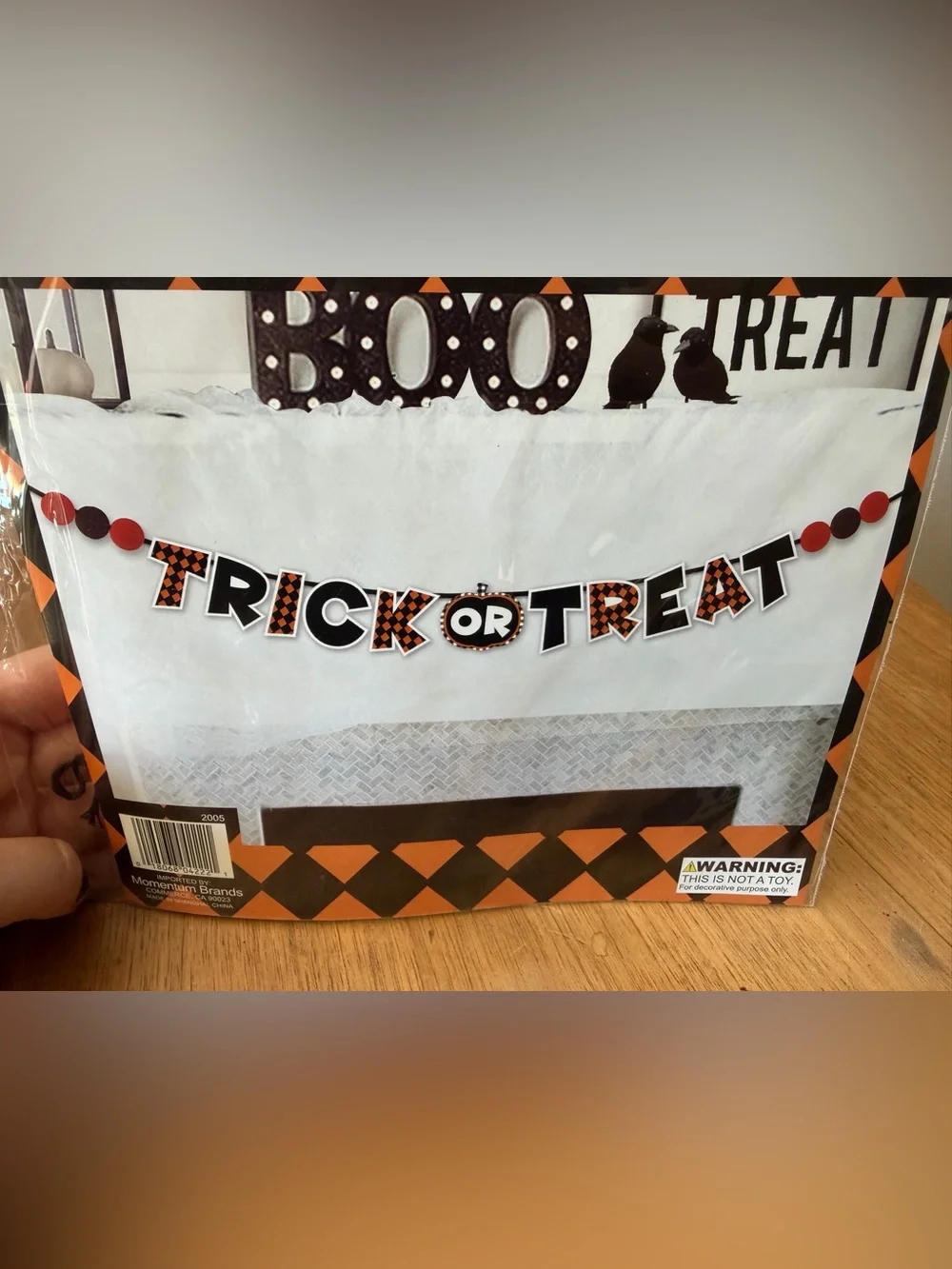 Hobby Lobby Halloween 'Trick or Treat' Banner in Black and Orange